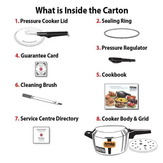 Hawkins Futura Stainless Steel Inner Lid Pressure Cooker - Induction Base Silver, FSS55, 5.5 l-6.webp